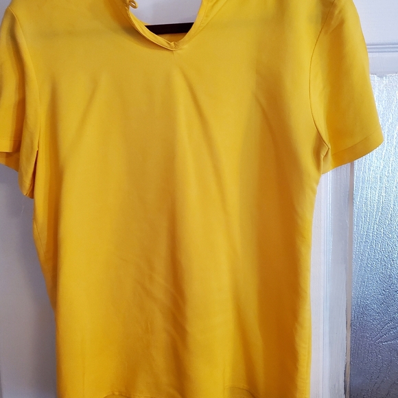 Yellow Dress Blouse S 6 - Picture 4 of 6